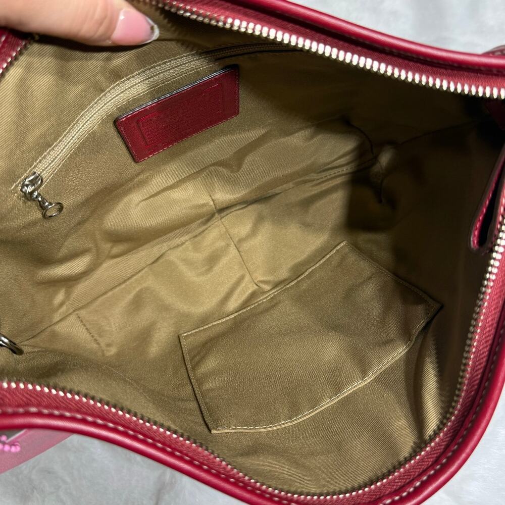 Y2k COACH F10908 Red Solo Hobo Shoulder Bag - Picture 5 of 9